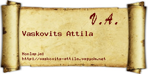 Vaskovits Attila névjegykártya